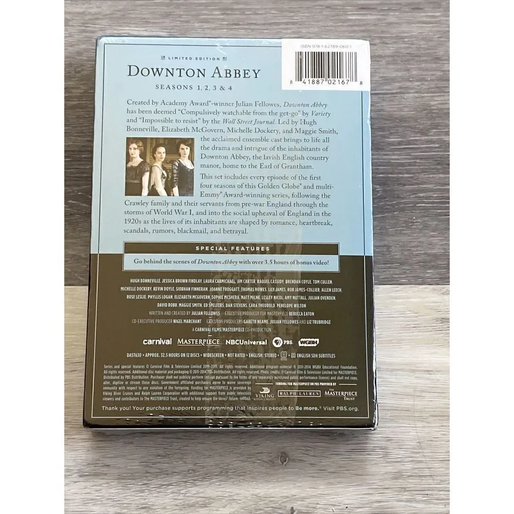 *NEW SEALED Downtown Abbey Seasons 1, 2, 3,&4 Limited Edition Original UK DVD